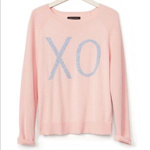 XO pink banana republic sweater! SO cute.